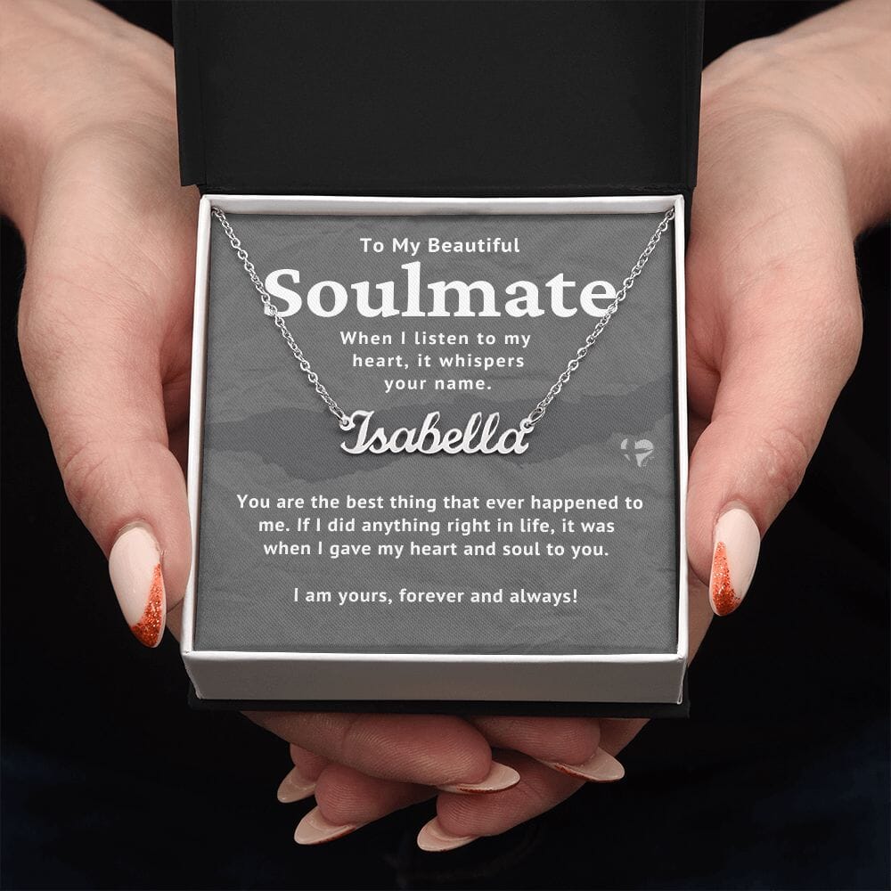 HGF#237NN Soulmate - Best Thing Ever - Name Necklace Name Necklace Jewelry 