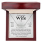 Wife - Today Tomorrow & Always - Name Necklace HGF#239NN Jewelry Polished Stainless Steel Luxury Box 