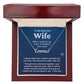 HGF#235NN Wife - Listen To My Heart - Name Necklace - navy Name Necklace Jewelry Polished Stainless Steel Luxury Box 
