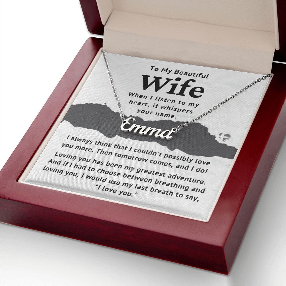 HGF#238NN blk Wife - My Last Breath - Name Necklace-min Name Necklace Jewelry 