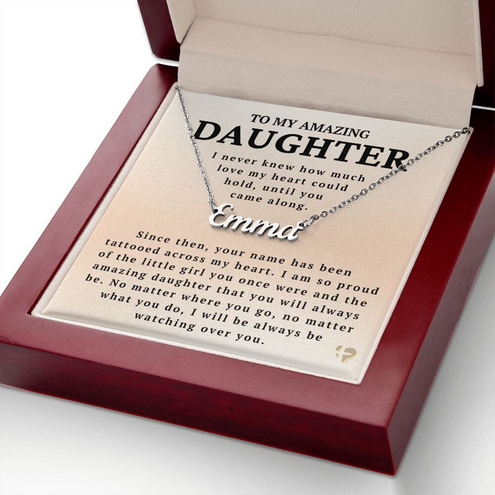 Daughter - Tattooed On My Heart - Name Necklace HGF#234NN Jewelry 