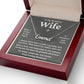 Wife - Today Tomorrow & Always - Name Necklace HGF#239NNb Jewelry Polished Stainless Steel Luxury Box 