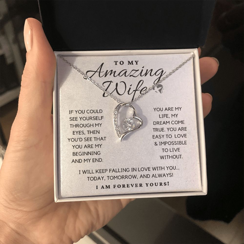 Amazing Wife Forever Love Heart Necklace HGF#110v3 Jewelry 
