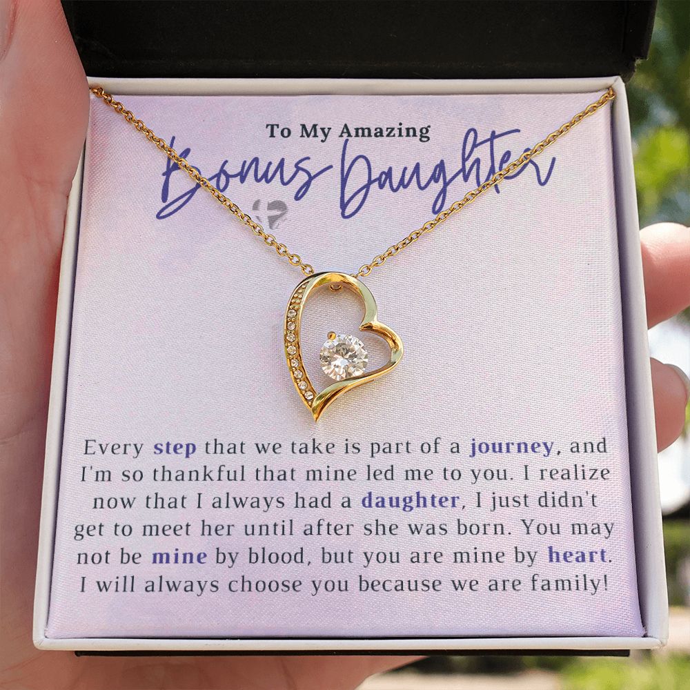 Bonus Daughter - Mine By Heart - Love Necklace HGF#201b2FL Jewelry 