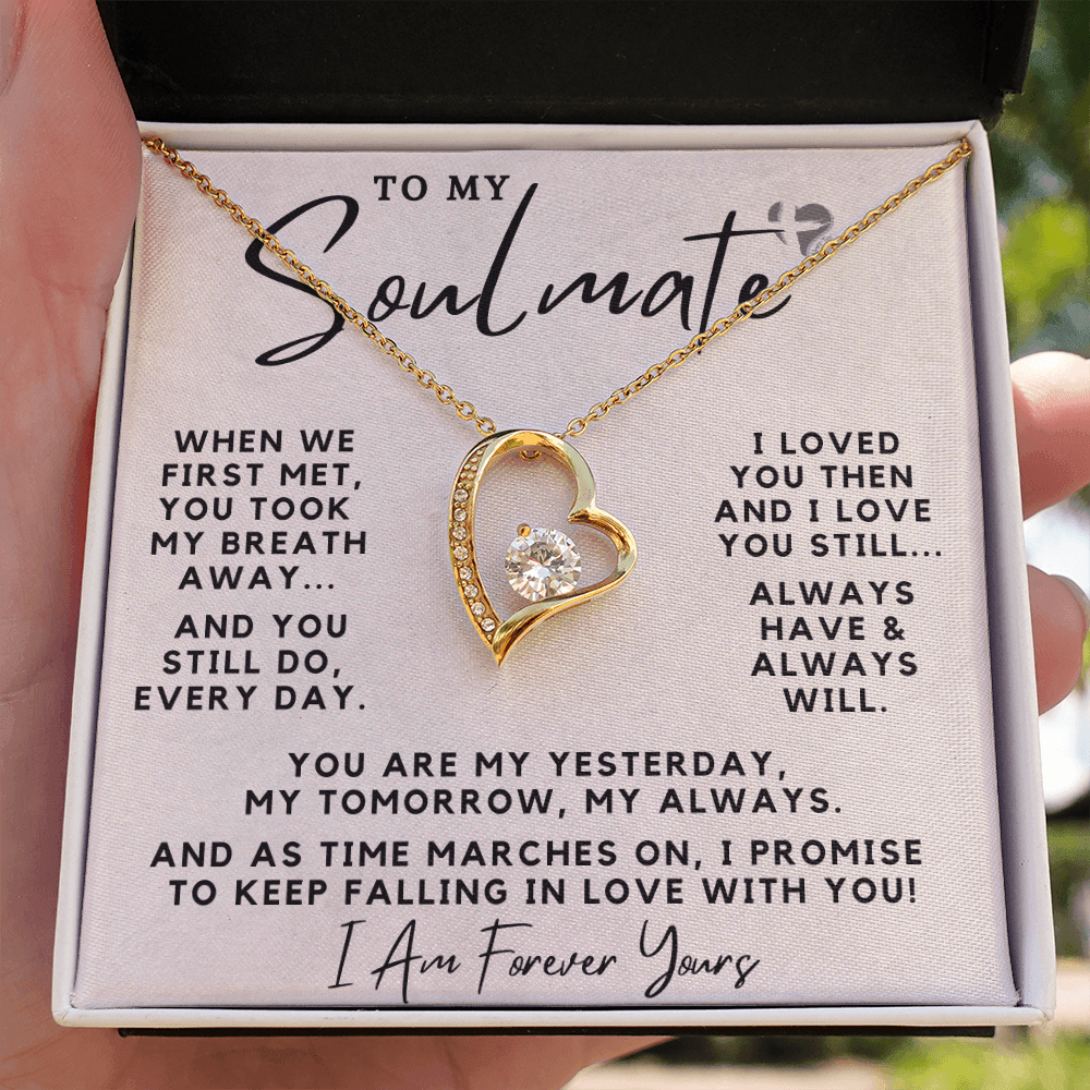Soulmate - Always Have Always Will - Forever Love Heart Necklace HGF#100FL Jewelry 