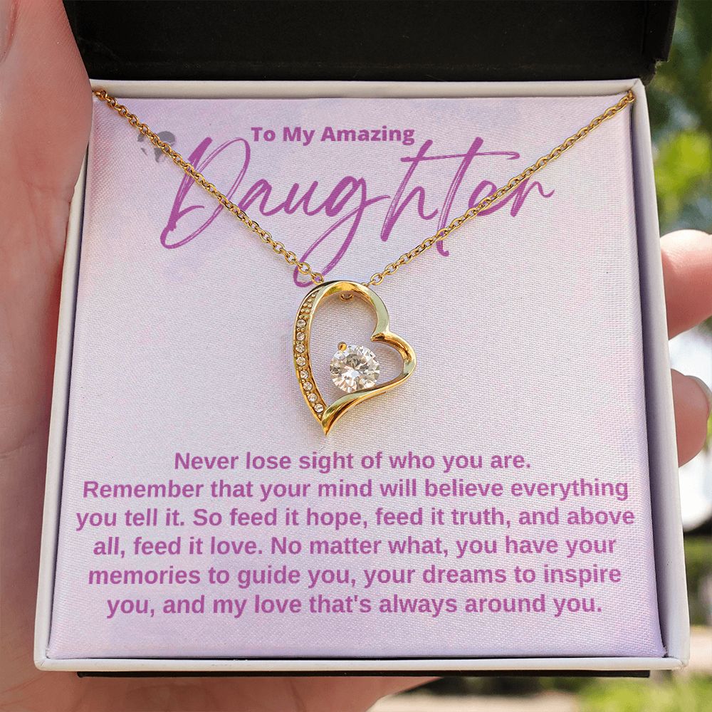 Daughter - Hope Truth & Love - Heart Necklace HGF#182FL Jewelry 