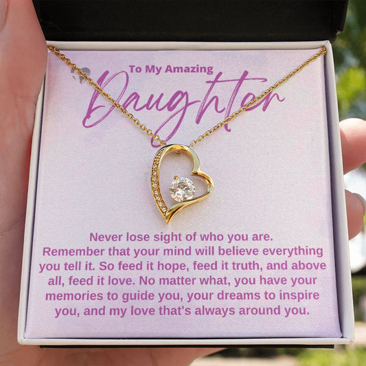 Daughter - Hope Truth & Love - Heart Necklace HGF#182FL Jewelry 
