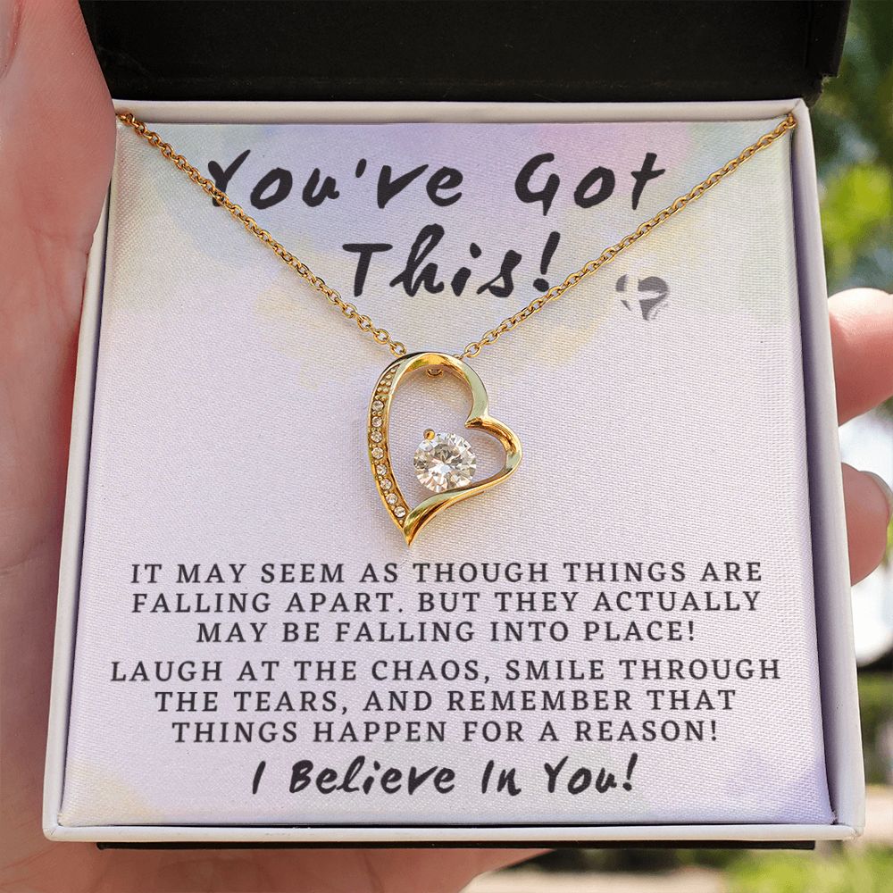You Got This - Forever Love Heart Necklace HGF#160FL Jewelry 