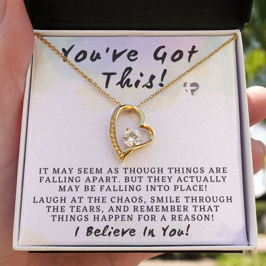 You Got This - Forever Love Heart Necklace HGF#160FL Jewelry 