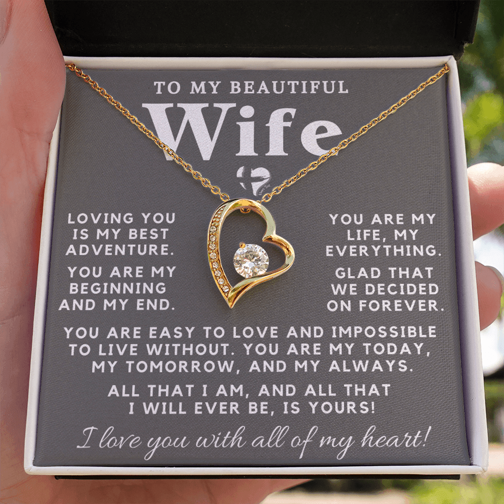 Wife My Everything Forever Love Heart Necklace HGF 98FLa 2