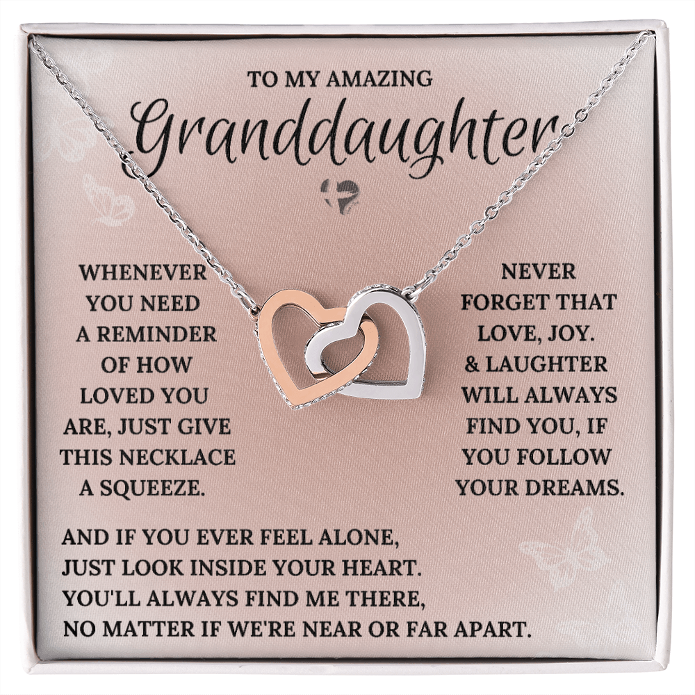 Granddaughter - Always In Your Heart - Interlocking Hearts HGF#101IH Jewelry 