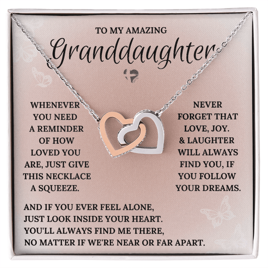 Granddaughter - Always In Your Heart - Interlocking Hearts HGF#101IH Jewelry 