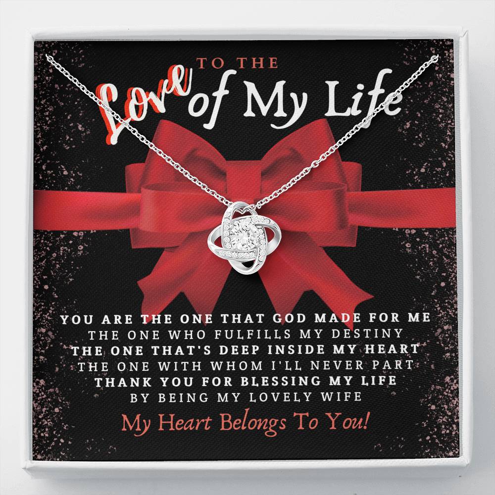 Love Knot Wedding Gift For My Wife Jewelry Standard Box 