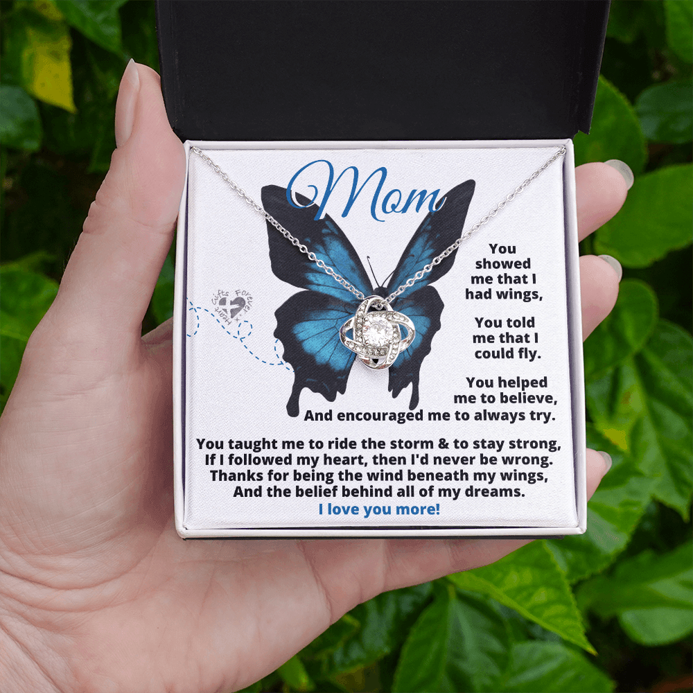 Mom I Love You Necklace custom Two Toned Box 