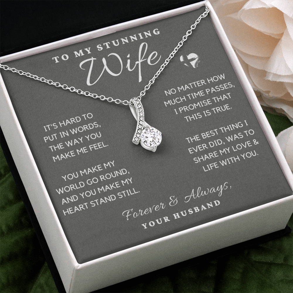 To My Wife - You Make My Heart Stand Still - Alluring Beauty HGF91AB Jewelry Two Toned Box 