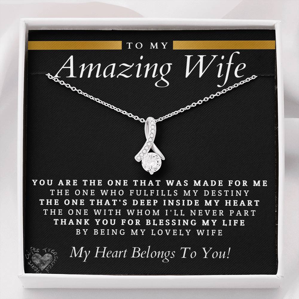 To My Amazing Wife That Was Made For Me Necklace 100C3 Jewelry Standard Box 