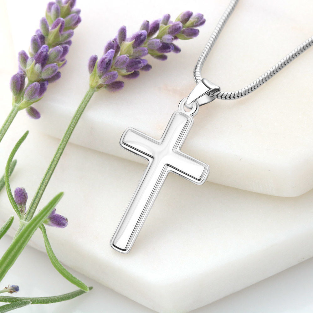 Silver Cross Pendant For Easter Custom 