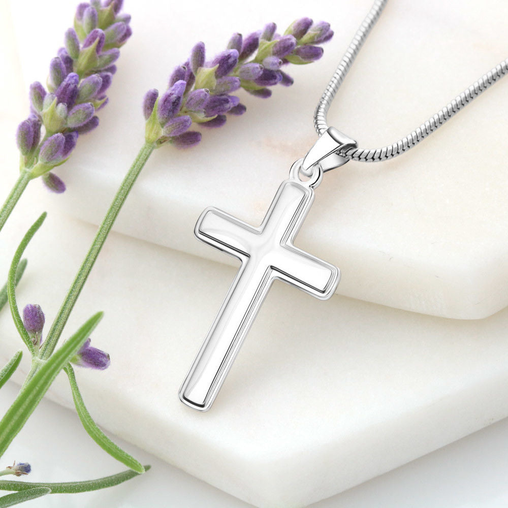 Silver Cross Pendant For Easter Custom 