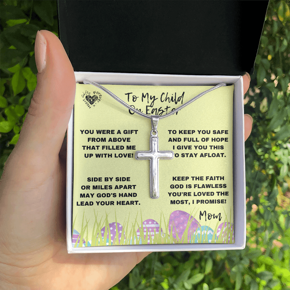 Silver Cross Pendant For Easter Custom 