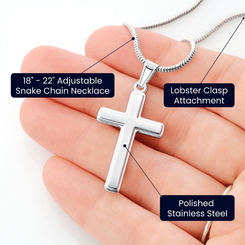 Remembering My Son - Time Will Heal - Cross Necklace HGF#284AC Jewelry 