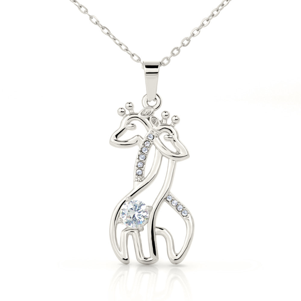 Daughter Giraffe Necklace Love Dad Jewelry 