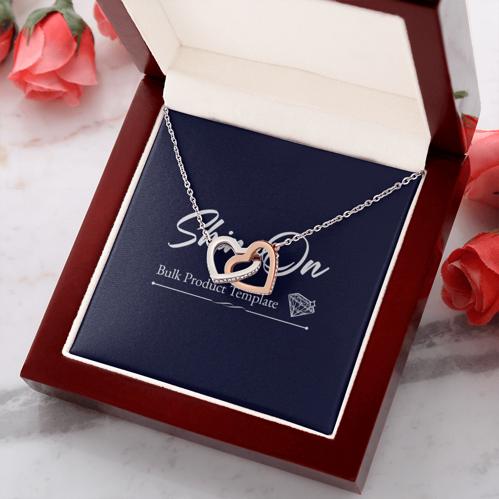 Interlocking Hearts Necklace In Luxury LED Box