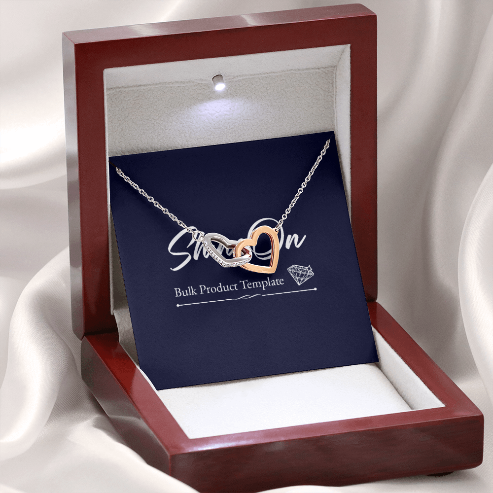 Interlocking Hearts Necklace In Luxury LED Box