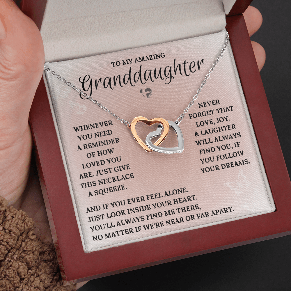 Granddaughter - Always In Your Heart - Interlocking Hearts HGF#101IH Jewelry 