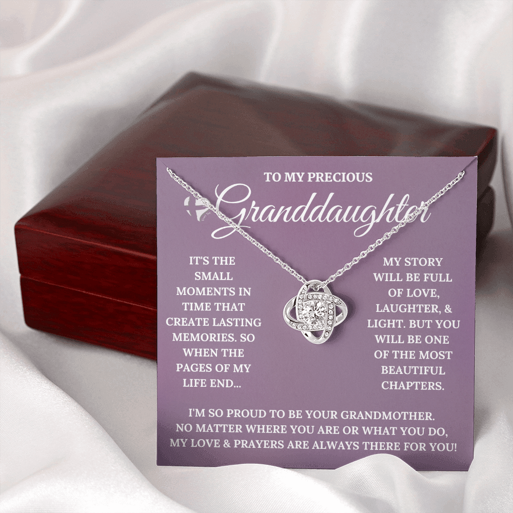 Granddaughter - Small Moments - Love Knot Necklace HGF#132LKb5 Jewelry 