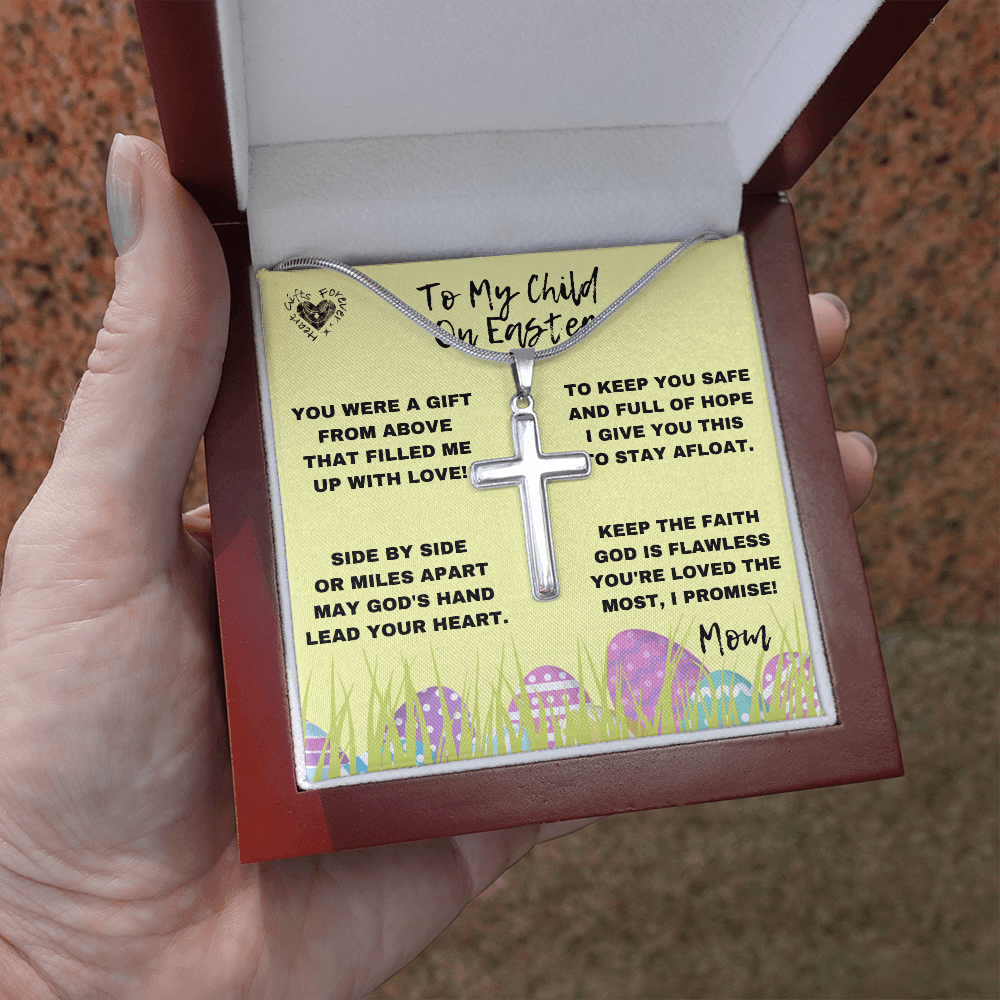 Silver Cross Pendant For Easter Custom 