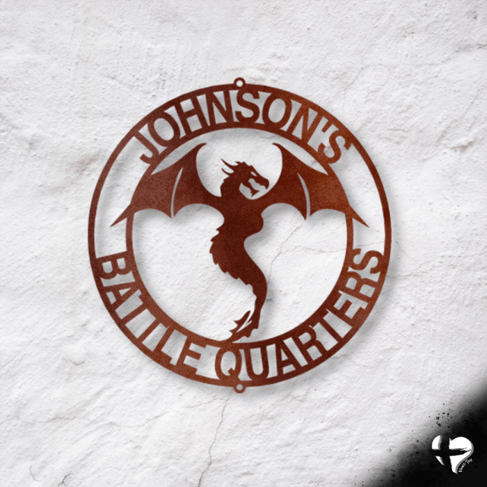 Dragon Ring Custom Metal Sign custom Copper 12" 