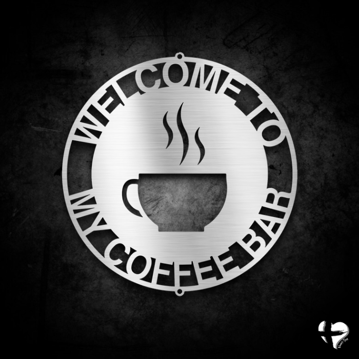 Coffee Haze Metal Sign Custom Silver 12" 