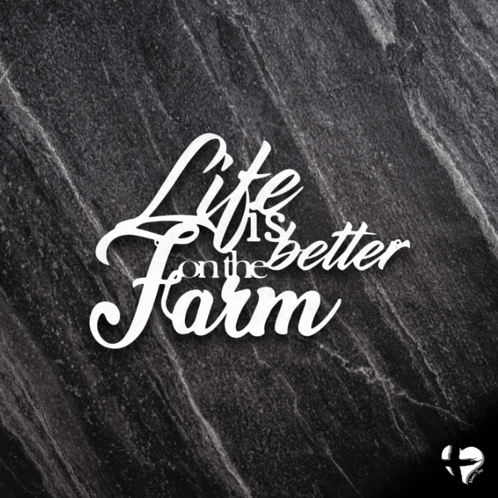 Life is Better on the Farm Quote Wall Art Wall Art White 12" 