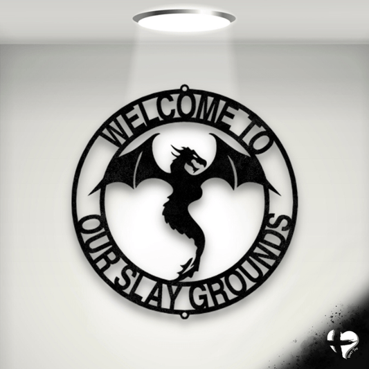 Dragon Ring Custom Metal Sign custom Black 12" 