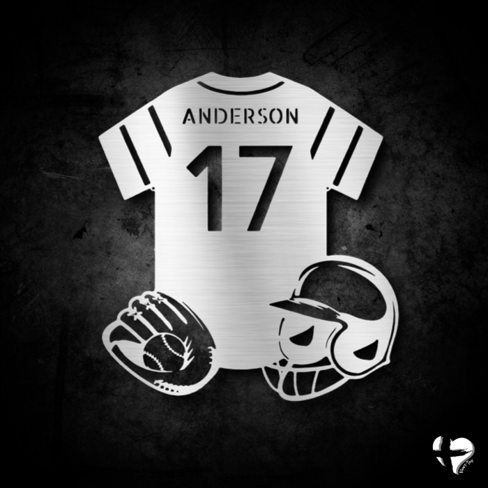 Custom Baseball Jersey Sign Custom Silver 12" 