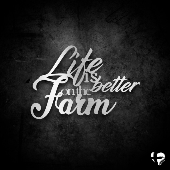 Life is Better on the Farm Quote Wall Art Wall Art Silver 12" 