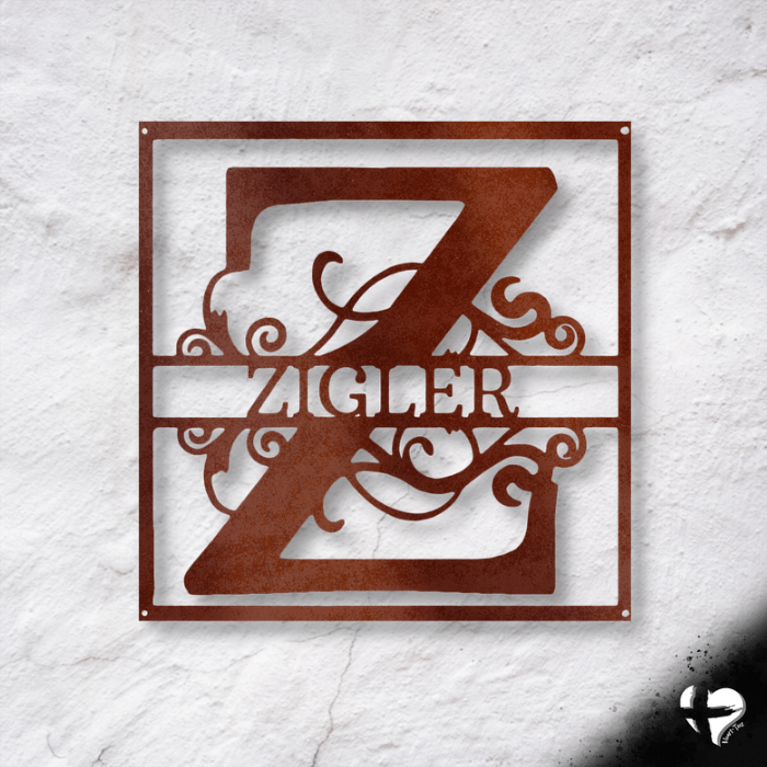 3D Letters For Wall Family Name Sign Custom Copper 12" 