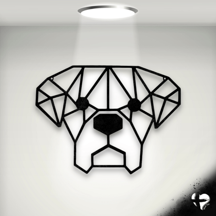 Geometric Dog - Steel Sign Custom Black 12" 