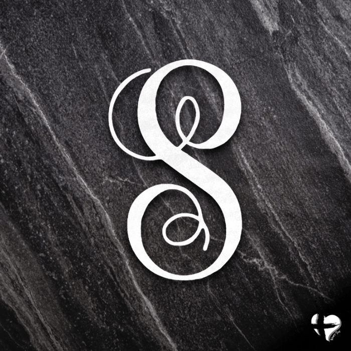 Fancy Initial Sign or 3D Letter Custom White 12" 