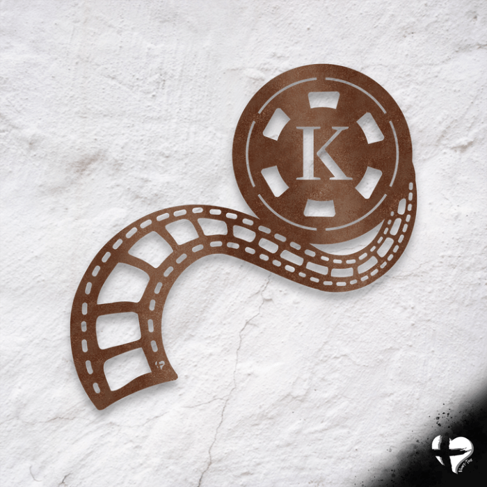 Movie Theatre Sign | Film Reel Wall Art Bronze Size 12 