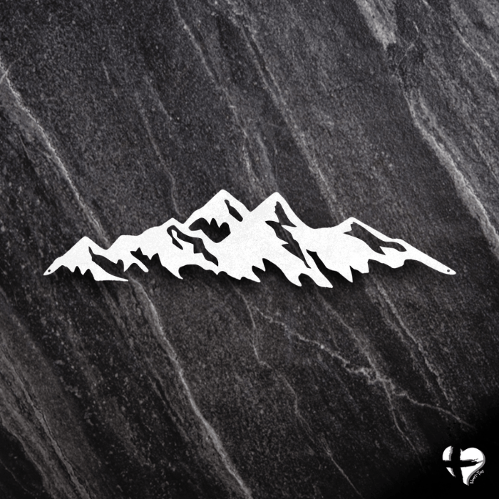 Mountain Ridge Metal Art custom White 12" 