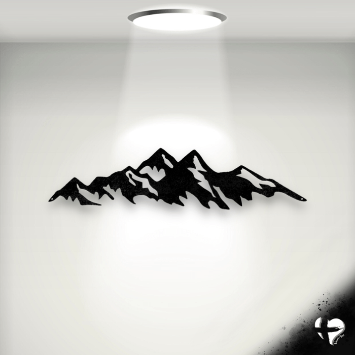 Mountain Ridge Metal Art custom Black 12" 