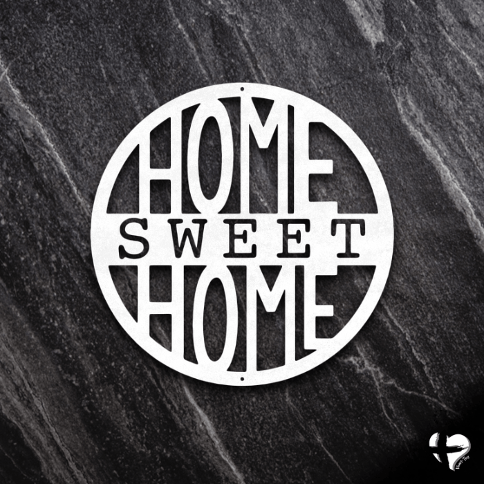 Home Sweet Home Sign Custom White 12" 