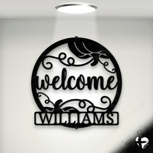 Fall Decor Custom Door Sign Custom Black 12" 