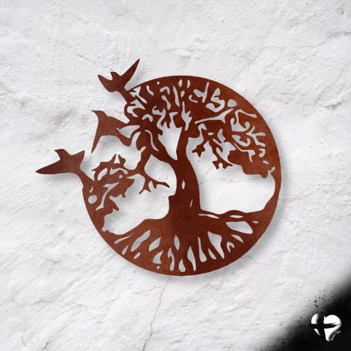 Tree Of Life Metal Wall Art Custom Copper 12" 