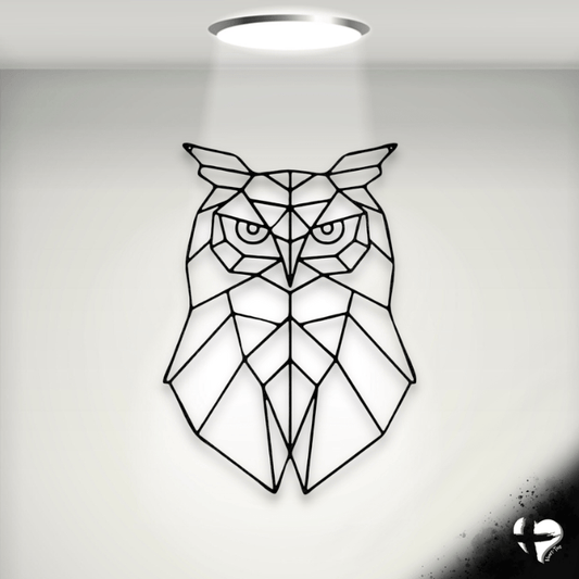 Geometric Owl Gifts Custom Black 12" 
