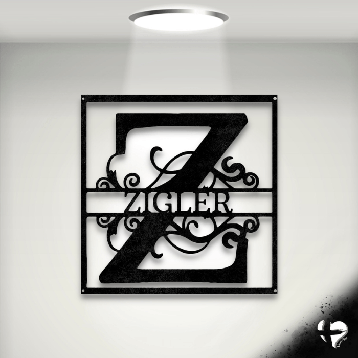 3D Letters For Wall Family Name Sign Custom Black 12" 