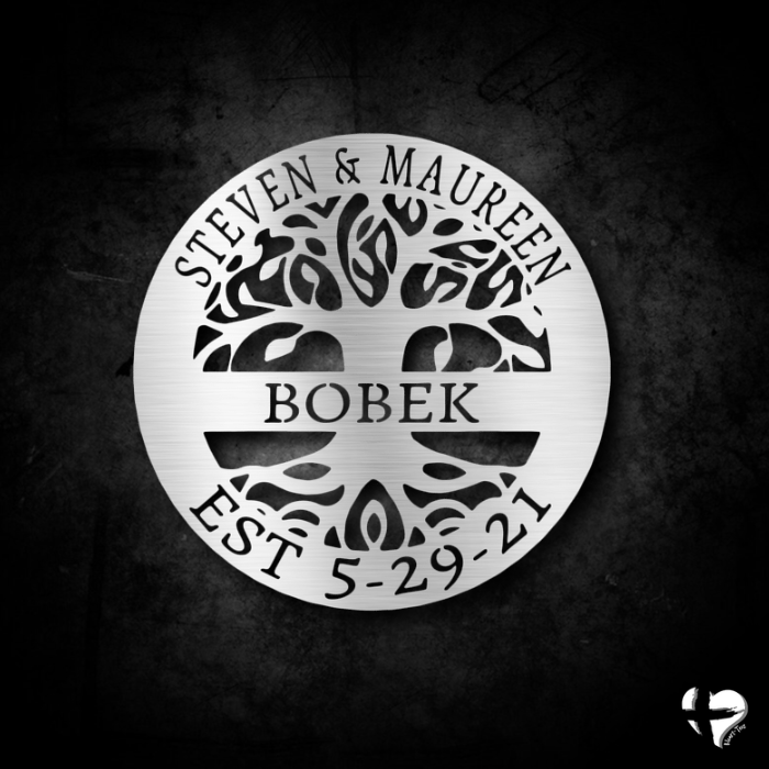 Custom Family Tree Wall Art Custom Silver 12" 