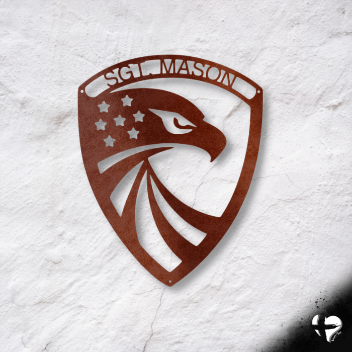 Custom Eagle Name Sign Custom Copper 12" 