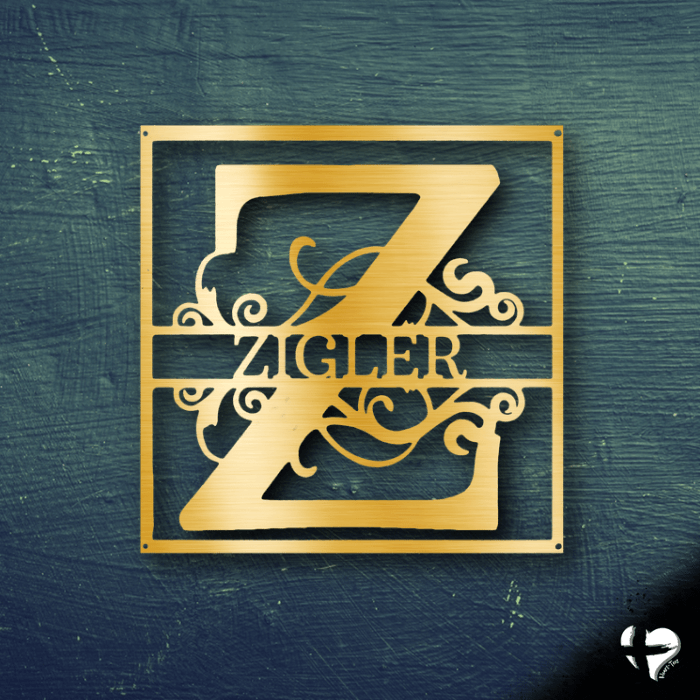 3D Letters For Wall Family Name Sign Custom Gold 12" 